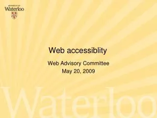Web Advisory Committee May 20, 2009