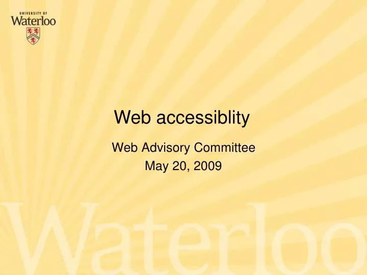 web advisory committee may 20 2009