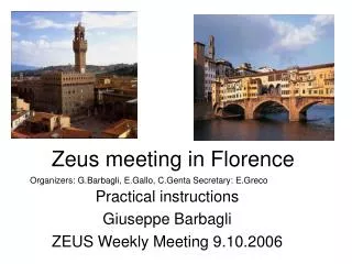 Zeus meeting in Florence