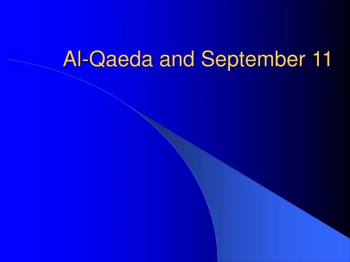 al qaeda and september 11