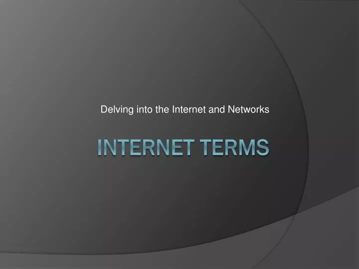 delving into the internet and networks