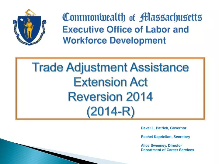 trade adjustment assistance extension act reversion 2014 2014 r