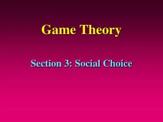 Game Theory