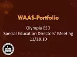 WAAS-Portfolio - slide 1