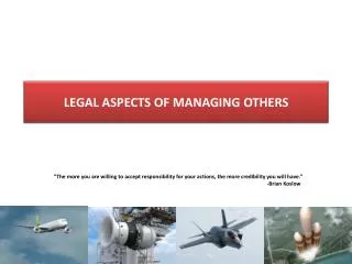 Legal Aspects of Managing Others