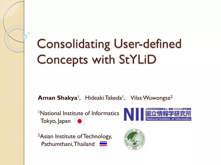 consolidating user defined concepts with stylid