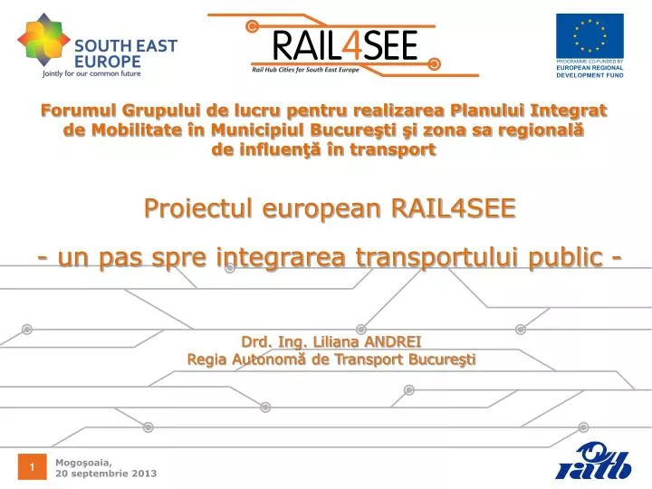 proiectul european rail4see un pas spre integrarea transportului public