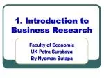 1. Introduction to Business Research