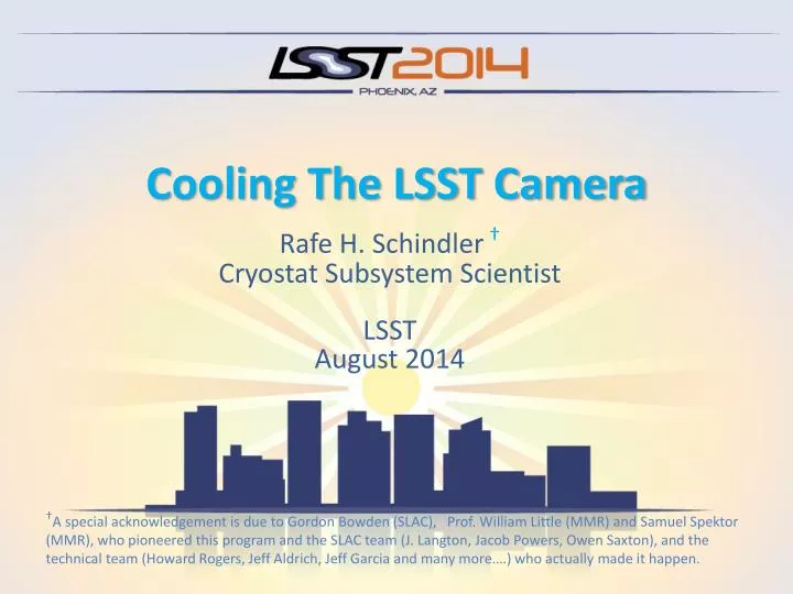 cooling the lsst camera