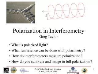Polarization in Interferometry Greg Taylor