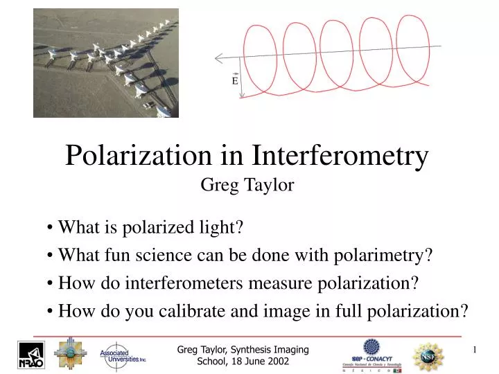 polarization in interferometry greg taylor