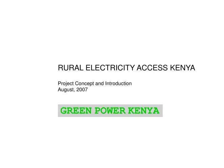 rural electricity access kenya