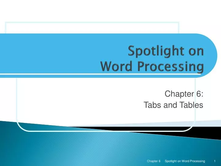 spotlight on word processing