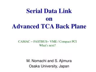 Serial Data Link on Advanced TCA Back Plane