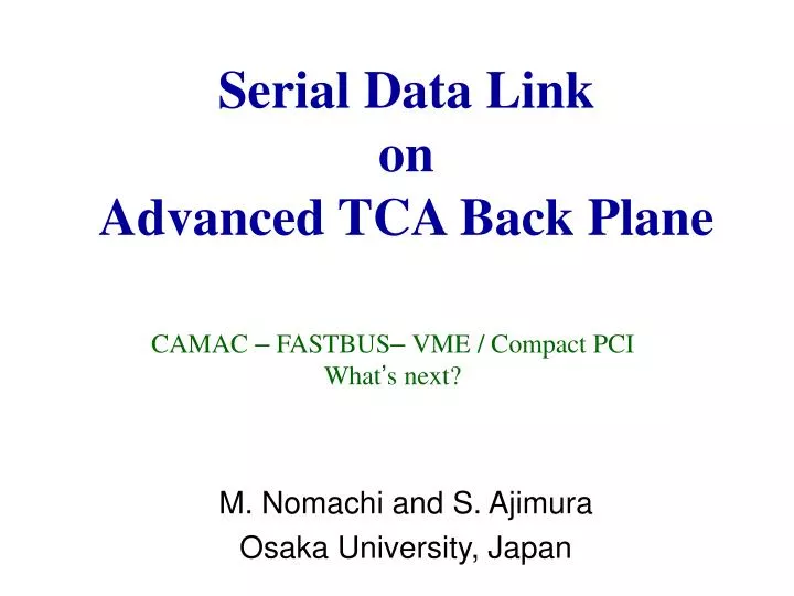 serial data link on advanced tca back plane