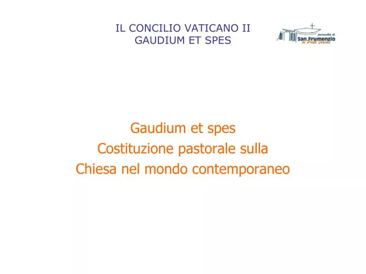 Gaudium Et Spes Slides, PDF, Concílio Vaticano II