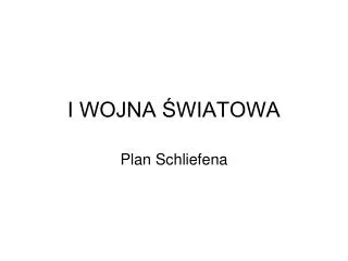 i wojna wiatowa