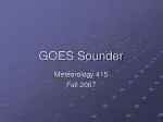 GOES Sounder - slide 1