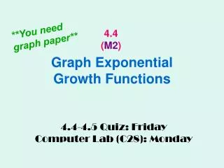 Graph Exponential Growth Functions