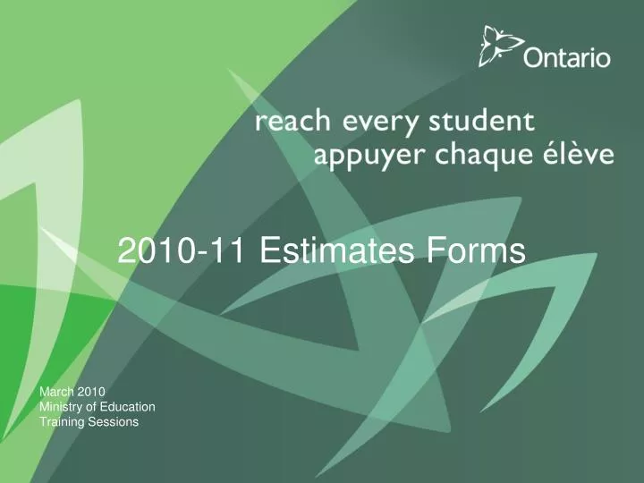 2010 11 estimates forms