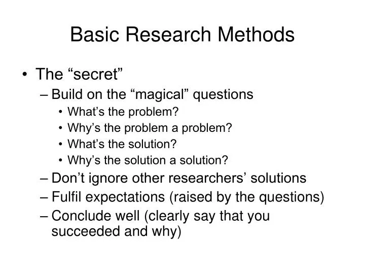 basic research methodology ppt