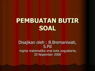 pembuatan butir soal