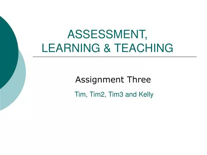 assessment learning teaching