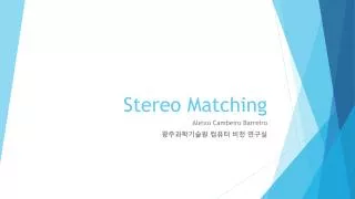 Stereo Matching