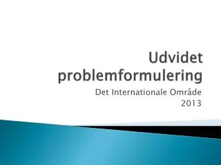 udvidet problemformulering