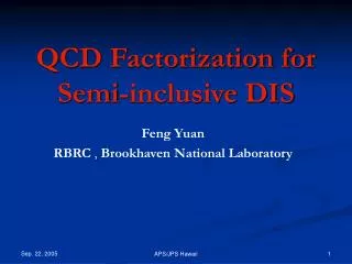 QCD Factorization for Semi-inclusive DIS