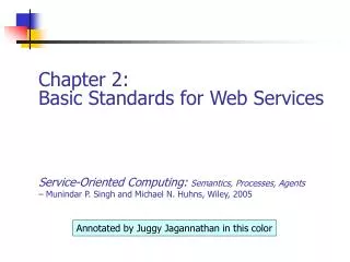 Chapter 2: Basic Standards for Web Services