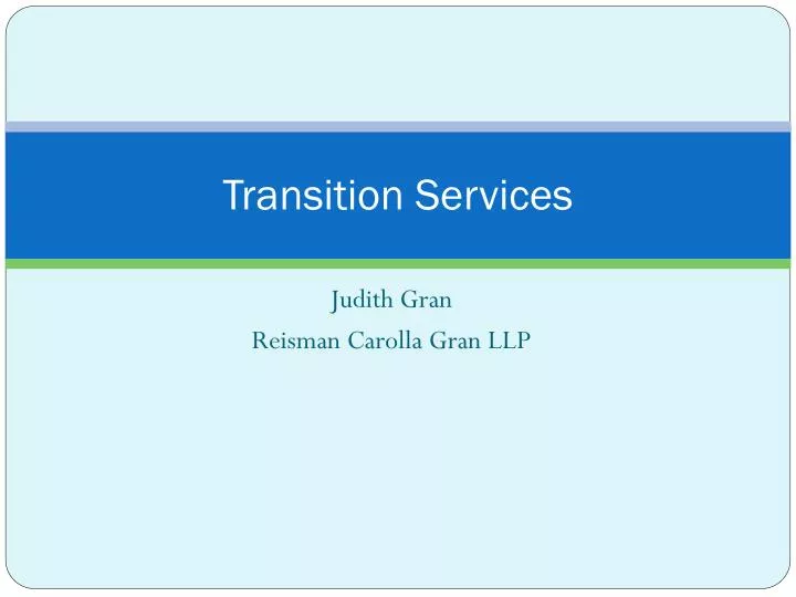 transition services