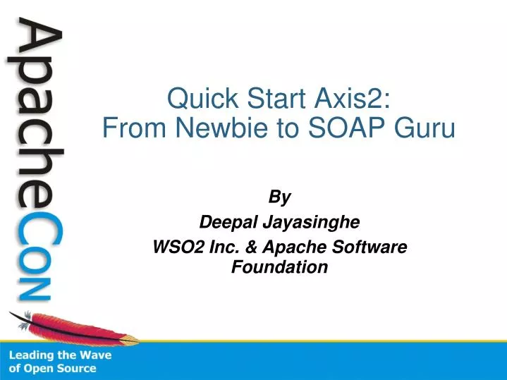 quick start axis2 from newbie to soap guru