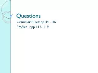questions