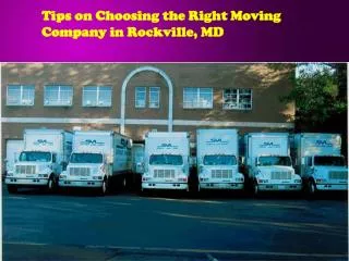 Tips on Choosing the Right Moving Company in Rockville, MD
