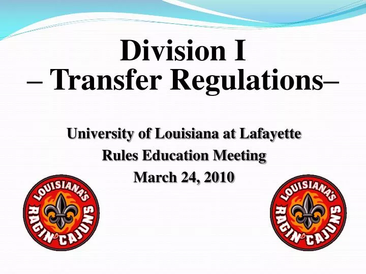university of louisiana at lafayette rules education meeting march 24 2010