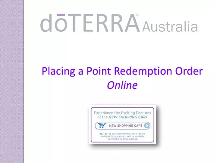 placing a point redemption order online