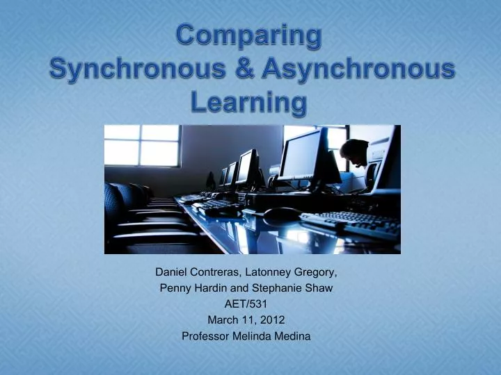 comparing synchronous asynchronous learning