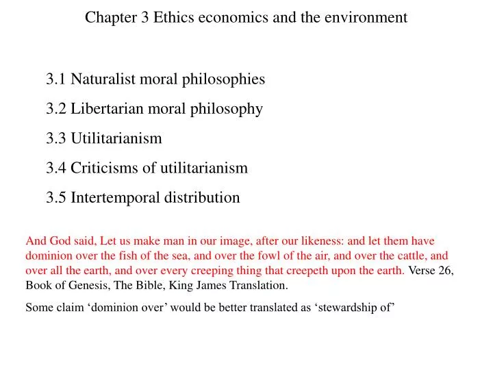 chapter 3 ethics economics and the environment