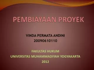 pembiayaan proyek