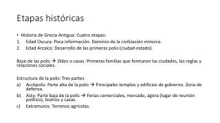 etapas hist ricas
