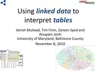 Using linked data to interpret tables