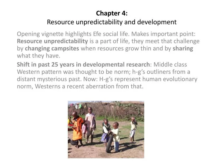 chapter 4 resource unpredictability and development