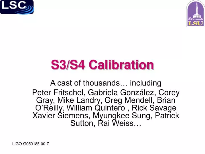 s3 s4 calibration