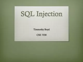 SQL Injection