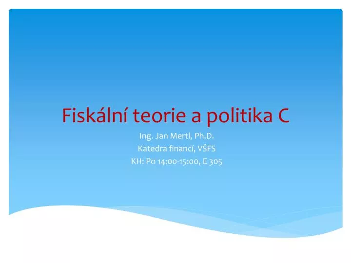 fisk ln teorie a politika c