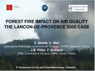 FOREST FIRE IMPACT ON AIR QUALITY THE LANCON-DE-PROVENCE 2005 CASE