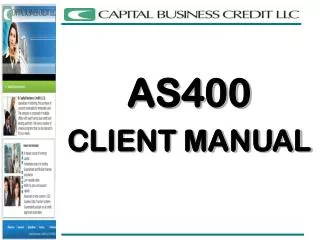 AS400 CLIENT MANUAL