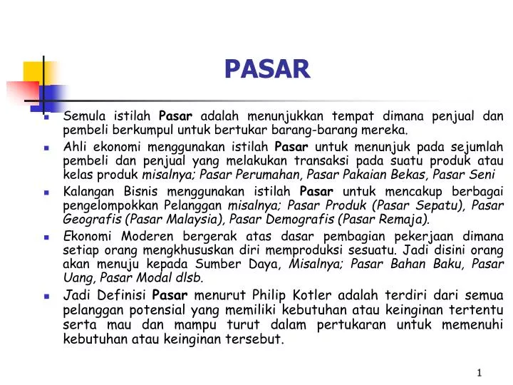 pasar