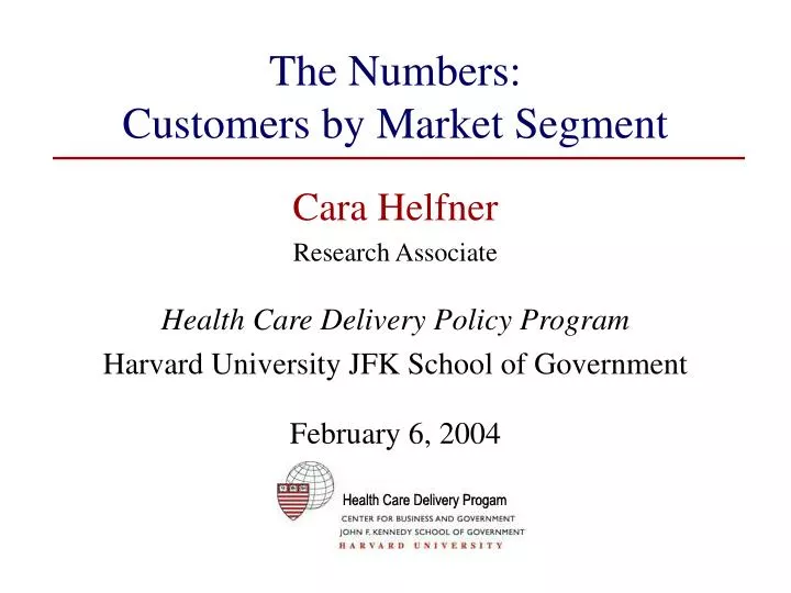 the numbers customers by market segment